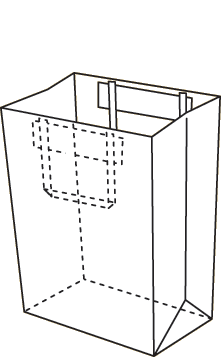 平紐把手（内折り）付袋